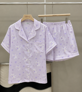 ست پیراهن و شلوارک Lilac Kitty 🪻🐈
